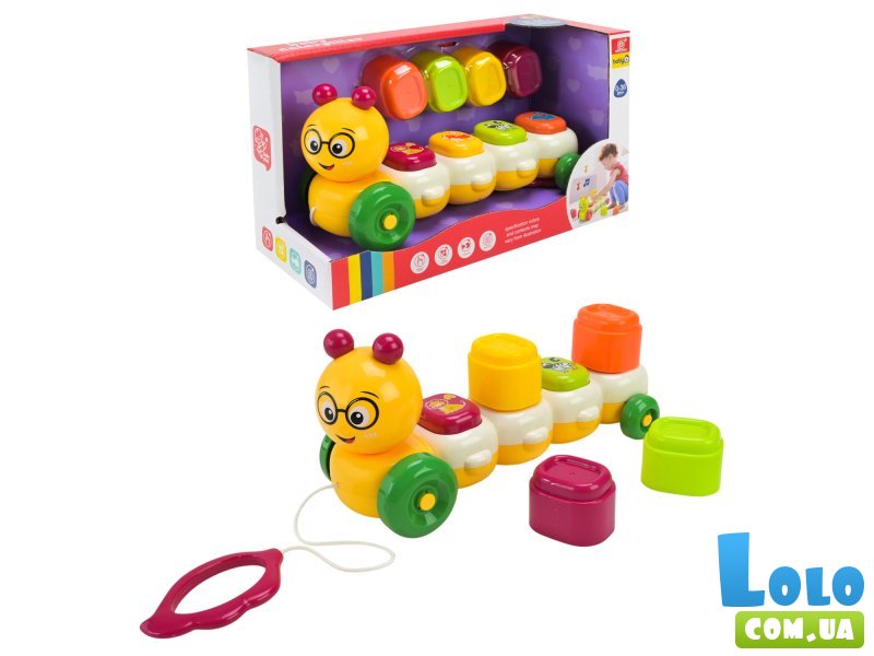 Игрушка-каталка Гусеница