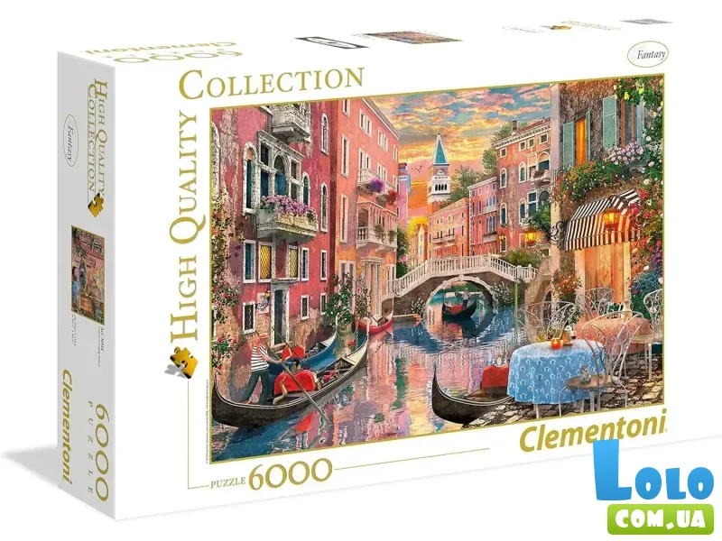 Пазл закат в Венеции. Италия, Clementoni, 6000 эл.