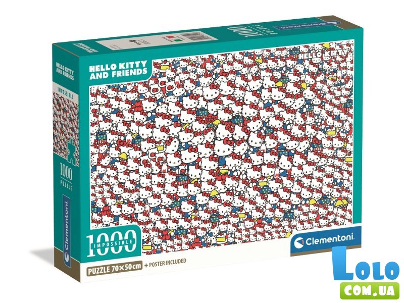 Пазл Нереальное количество Хэллоу Китти, Clementoni, 1000 эл.