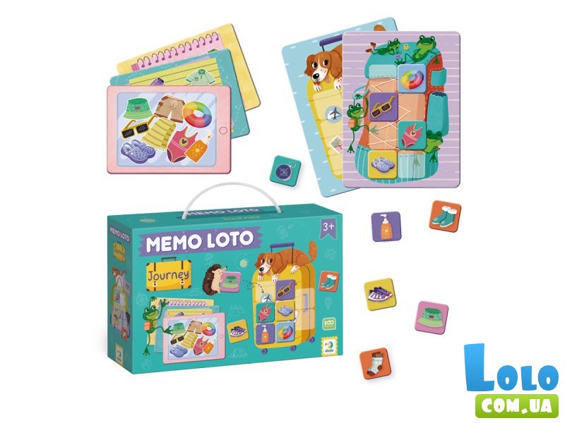 Настольная игра мемо и лото 2в1 Собираемся в путешествие, Dodo