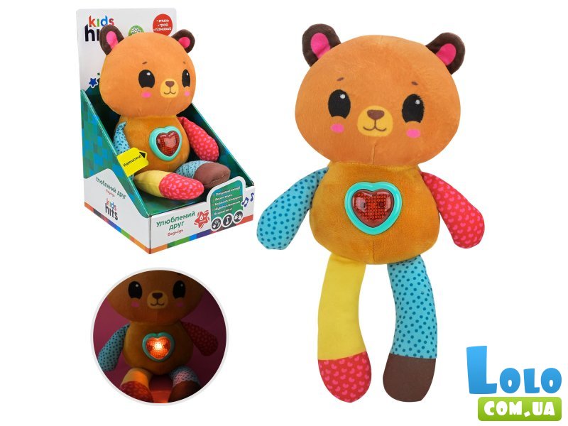 Мягкая интерактивная игрушка Медведь, Kids Hits