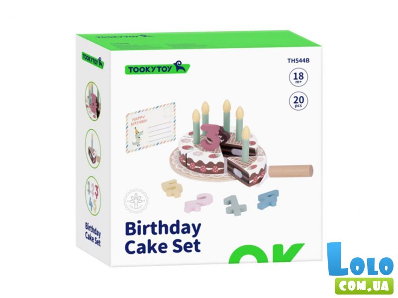 Деревянная развивающая игрушка Праздничный торт, Tooky Toy