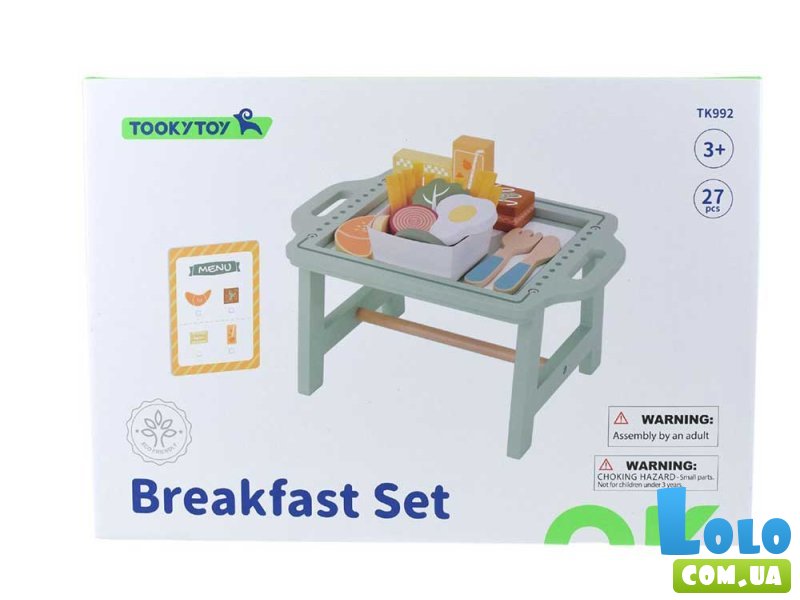 Игровой деревянный набор Завтрак на подносе, Tooky Toy