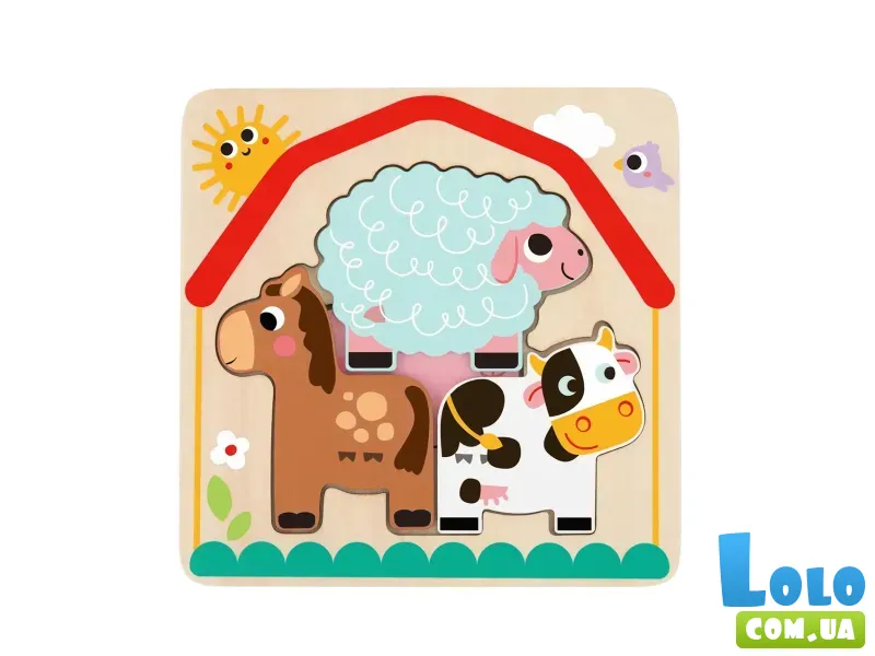 Развивающая игрушка Многослойный пазл Ферма, Tooky Toy