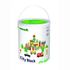 Деревянный конструктор Строительные блоки Город, Tooky Toy