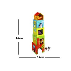 Пирамидка из кубиков Ферма, Tooky Toy