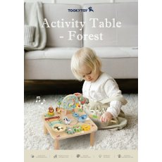 Деревянный развивающий центр столик Лесные друзья, Tooky Toy