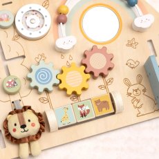 Деревянная развивающая доска бизиборд 2в1, Tooky Toy