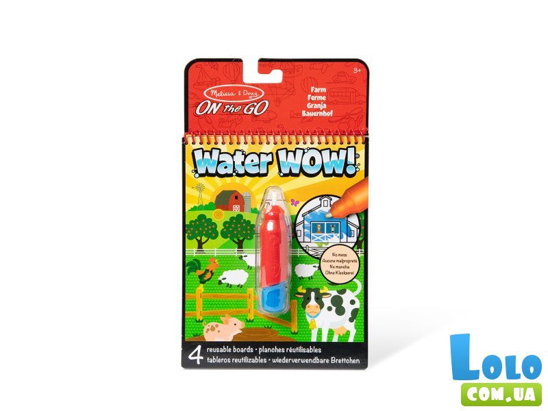 Водная раскраска с ручкой Ферма, Melissa&Doug