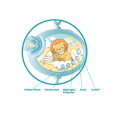 Музыкальная карусель на кроватку с проектором