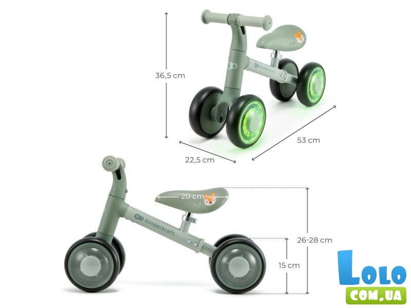 Каталка-беговел Cutie Flash, Kinderkraft (Green)