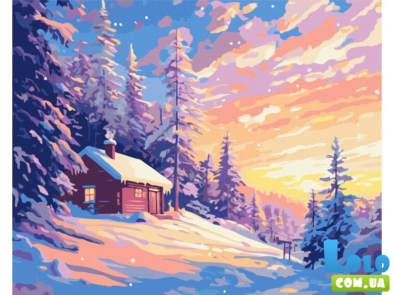 Картина по номерам Пылающее зимнее небо, Brushme (40x50 см)