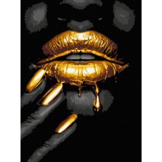 Картина по номерам на черном фоне Золотой секрет, Brushme (30х40 см)