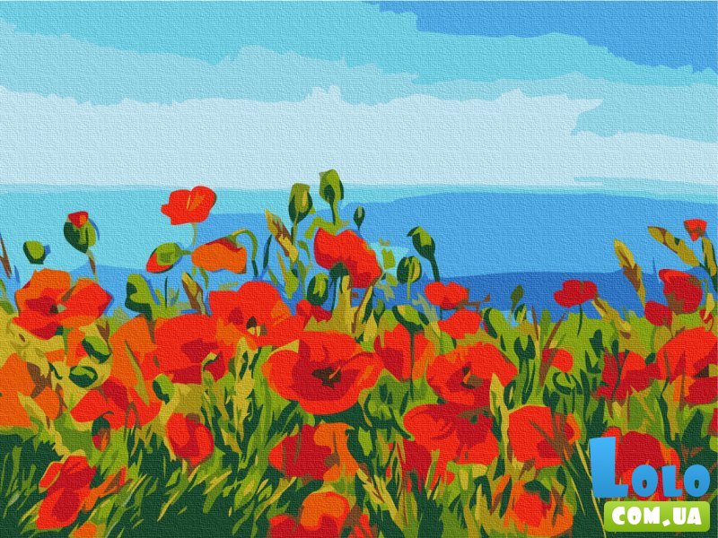 Картина по номерам Маковое поле. Клод Моне, Brushme (40х50 см)