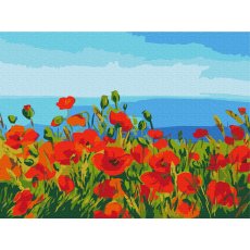 Картина по номерам Маковое поле. Клод Моне, Brushme (40х50 см)