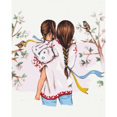 Картина по номерам Вместе с мамой ©Alla Berezovska, Brushme (40х50 см)