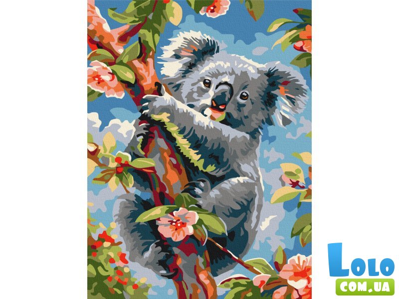 Картина по номерам Коала среди цветов, Brushme (30х40 см)