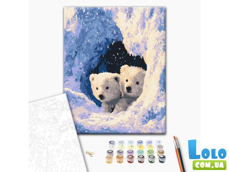 Картина по номерам Белые медведи, Brushme (40х50 см)