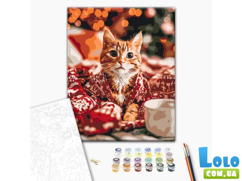 Картина по номерам Мурлыканье Рождества, Brushme (40х50 см)