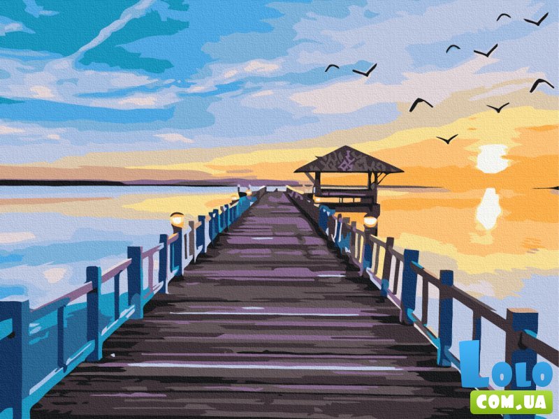 Картина по номерам Мост на закате, Brushme (30х40 см)