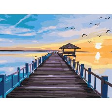 Картина по номерам Мост на закате, Brushme (30х40 см)