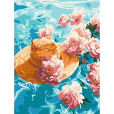 Картина по номерам Водные пионы, Brushme (30х40 см)