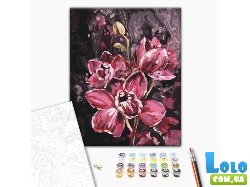 Картина по номерам Темные орхидеи, Brushme (40х50 см)