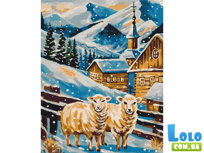 Картина по номерам Заснеженные овечки ©арина Зимина, Brushme (40х50 см)