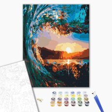 Картина по номерам Закат сквозь волны, Brushme (40х50 см)
