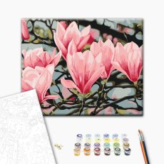 Картина по номерам Цветок магнолии ©Анастасия Осмоловская, Brushme (30х40 см)