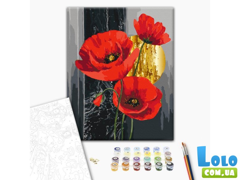 Картина по номерам Красные маки, Brushme (40х50 см)
