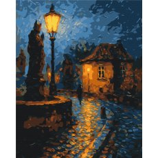 Картина по номерам Город в сумерках ©Oleg Loburak, Brushme (40х50 см)