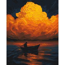 Картина по номерам Тишина пылающего заката ©Oleg Loburak, Brushme (40х50 см)