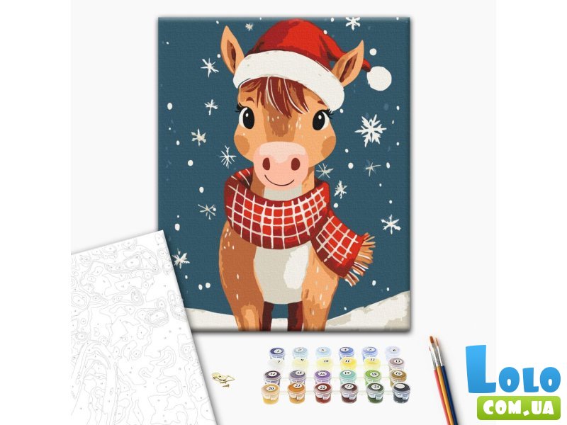 Картина по номерам Праздничный жеребенок, Brushme (30х40 см)