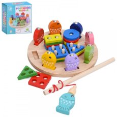 Деревянная игрушка-сортер с магнитной рыбалкой, Limo Toy