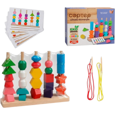 Деревянный геометрический сортер, WToys