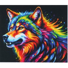 Картина по номерам Радужный волк, WToys (40х50 см)
