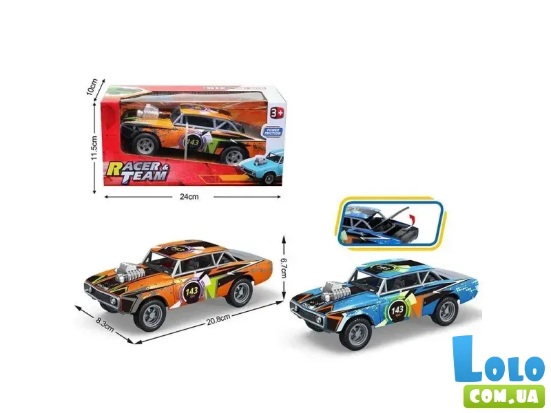 Машина металлопластиковая Racer Team (в ассортименте)