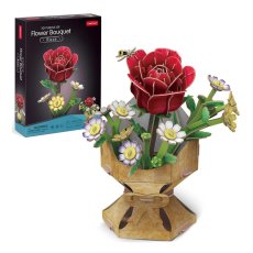 3D Конструктор Букет цветов Роза, Cubic Fun (W3301h), 120 дет.