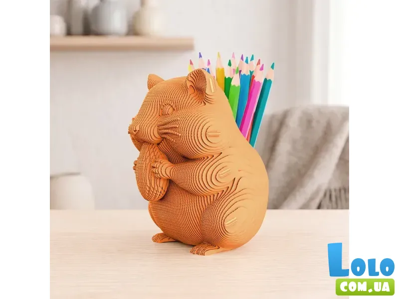 Картонный 3D пазл Хомяк-органайзер, Cartonic, 104 эл.