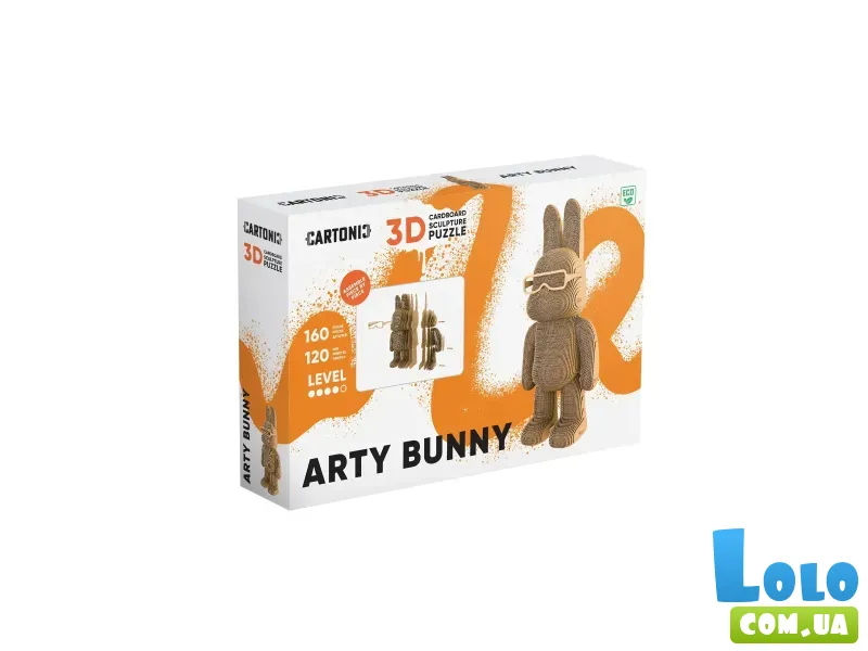 Картонный 3D пазл ARTY BUNNY, Cartonic, 160 эл.