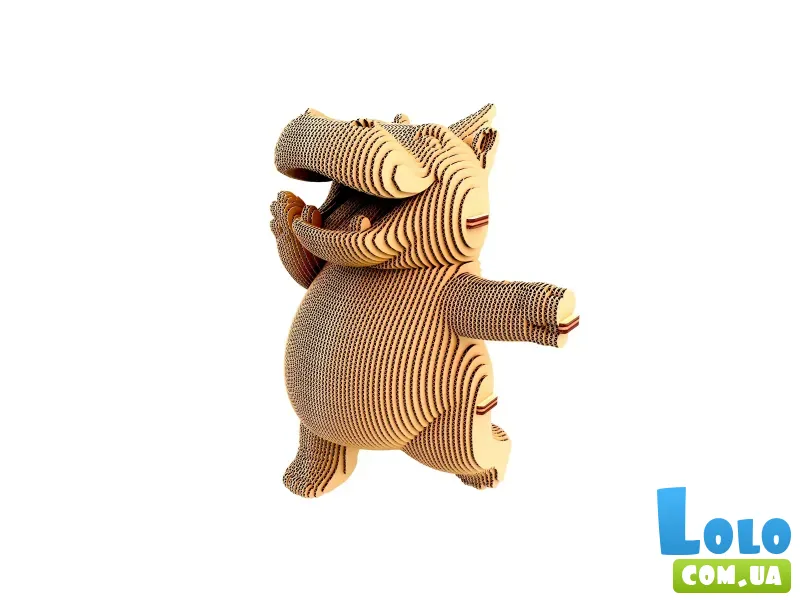 Картонный 3D пазл Бегемот, Cartonic, 86 эл.