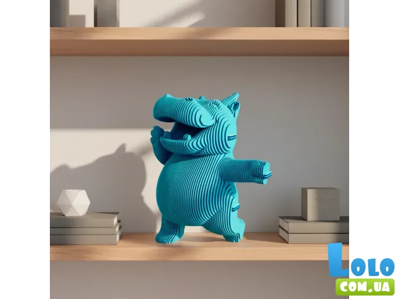 Картонный 3D пазл Бегемот, Cartonic, 86 эл.