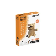 Картонный 3D пазл Бегемот, Cartonic, 86 эл.