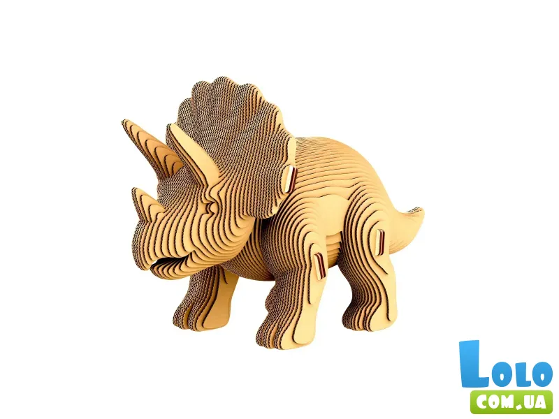 Картонный 3D пазл Трицератопс, Cartonic, 106 эл.