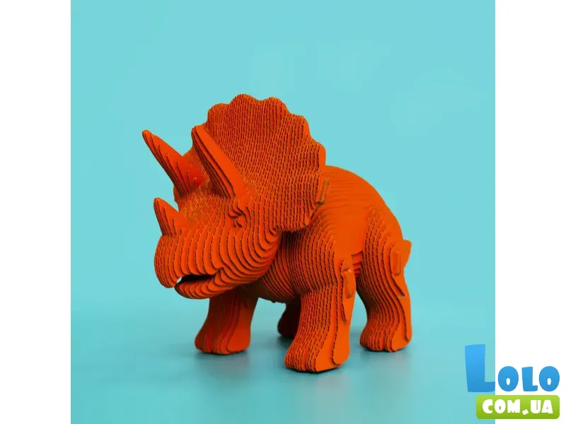 Картонный 3D пазл Трицератопс, Cartonic, 106 эл.