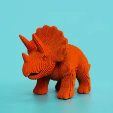 Картонный 3D пазл Трицератопс, Cartonic, 106 эл.