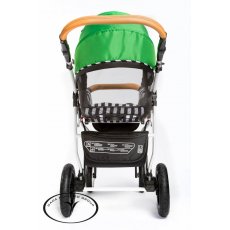 Универсальная коляска 2 в 1 Dada Paradiso Group Carino New 01 (зеленая с черным), в полоску