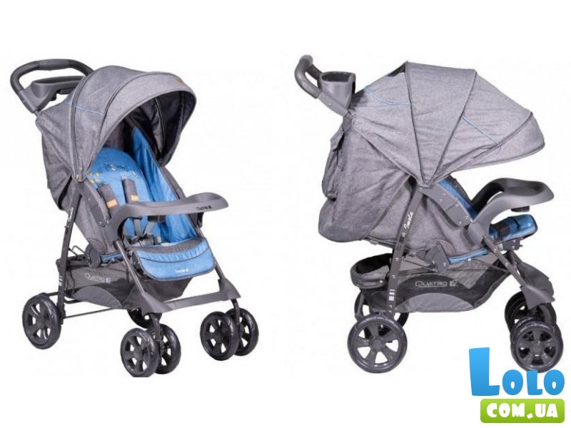 Прогулочная коляска-трость Quatro Imola 13 Turquoise (бирюзовая с серым)