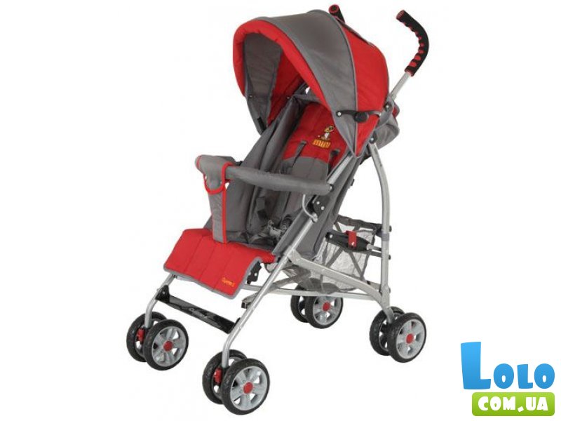 Прогулочная коляска-трость Quatro Mini 01 (красная с серым)